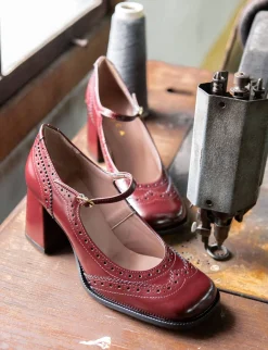 Discount Décolleté tacco 8cm pelle bordo' Donna Décolleté