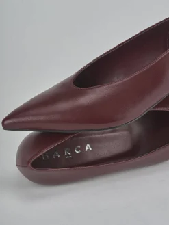 Discount Décolleté tacco 5cm pelle bordo' Donna Décolleté