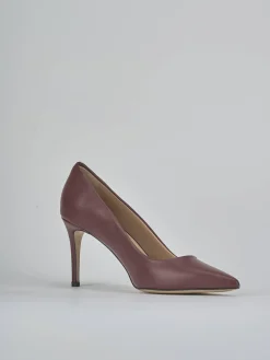Outlet Décolleté tacco 7cm pelle bordo' Donna Décolleté