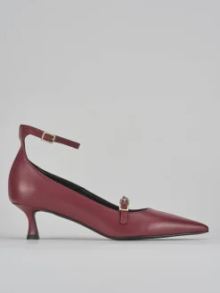 Sale Décolleté tacco 3cm pelle bordo' Donna Décolleté