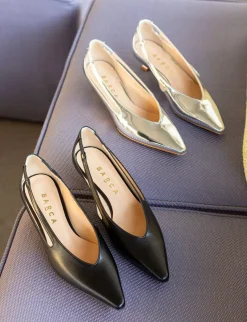 Outlet Décolleté tacco 4cm pelle Donna Décolleté