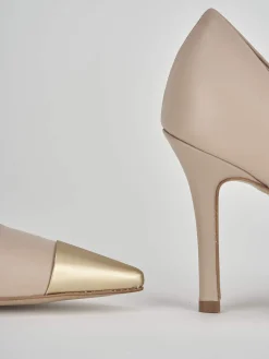 Outlet Décolleté tacco 10cm pelle Donna Décolleté