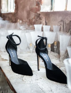 Hot Décolleté tacco 11cm velluto Donna Décolleté