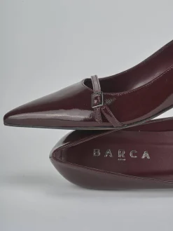 Outlet Décolleté tacco 5cm vernice bordo' Donna Décolleté