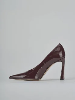 Hot Décolleté tacco 9cm vernice bordo' Donna Décolleté