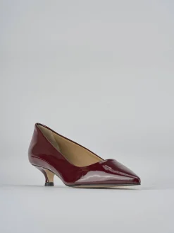 Hot Décolleté tacco 3cm vernice bordo' Donna Décolleté