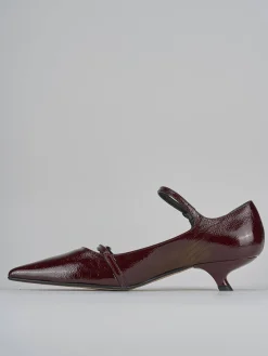 Décolleté tacco 4cm vernice bordo' Donna Décolleté