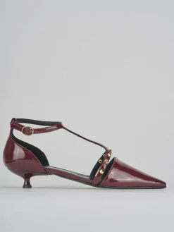 Discount Décolleté tacco 3cm vernice bordo' Donna Décolleté