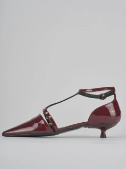 Discount Décolleté tacco 3cm vernice bordo' Donna Décolleté