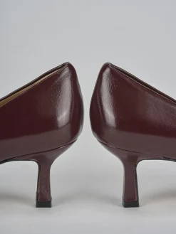 Outlet Décolleté tacco 3cm vernice bordo' Donna Décolleté