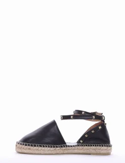 Outlet espadrilas fondo in gomma e soletto interno in vera pelle. Tomaia in morbidissima pelle nappata Donna Espadrillas