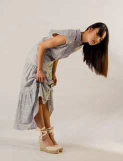 Discount Espadrilla zeppa 9 cm tessuto Donna Espadrillas