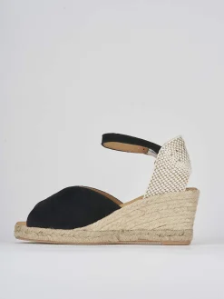 Sale Espadrillas tacco 7cm camoscio Donna Espadrillas