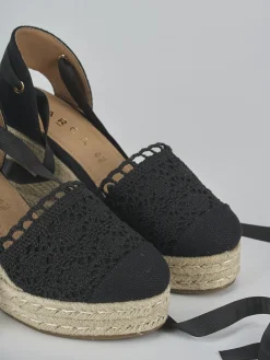 New Espadrillas tacco 11cm camoscio sostenible Donna Espadrillas