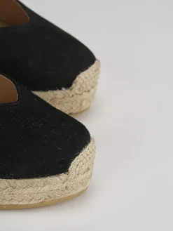 Outlet Espadrillas tacco 9cm camoscio Donna Espadrillas