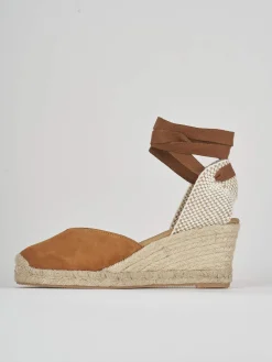 Discount Espadrillas tacco 6cm camoscio Donna Espadrillas