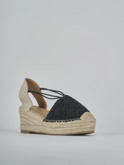 Hot Espadrillas tacco 6cm camoscio sostenible Donna Espadrillas