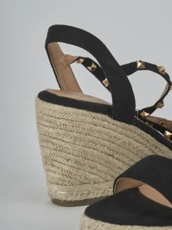 Sale Espadrillas tacco 9cm camoscio sostenible Donna Espadrillas