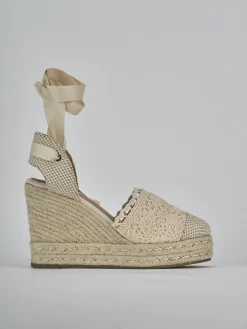 Espadrillas tacco 11cm camoscio sostenible Donna Espadrillas