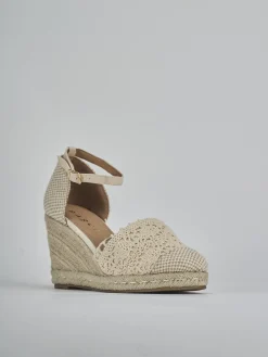 Outlet Espadrillas tacco 9cm pelle Donna Espadrillas