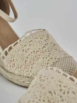 Outlet Espadrillas tacco 9cm pelle Donna Espadrillas