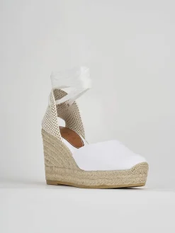 Clearance Espadrillas tacco 9cm tessuto Donna Espadrillas