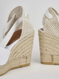 Clearance Espadrillas tacco 9cm tessuto Donna Espadrillas