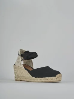 Clearance Espadrillas tacco 6cm tessuto Donna Espadrillas