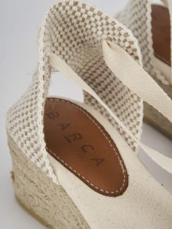 Sale Espadrillas tacco 4cm tessuto Donna Espadrillas