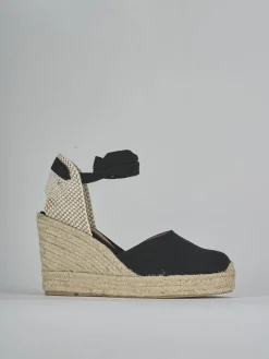 Online Espadrillas tacco 9cm tessuto Donna Espadrillas