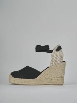 Online Espadrillas tacco 9cm tessuto Donna Espadrillas