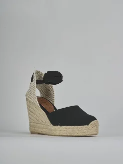 Online Espadrillas tacco 9cm tessuto Donna Espadrillas