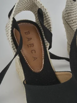 Online Espadrillas tacco 9cm tessuto Donna Espadrillas