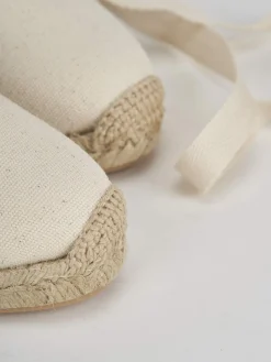Clearance Espadrillas tacco 8cm tessuto Donna Espadrillas