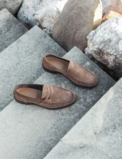 Hot Mocassini camoscio testa Uomo Mocassini