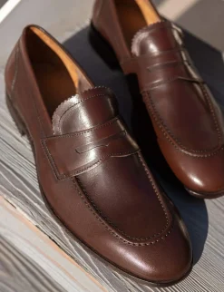 Hot Mocassini pelle testa Uomo Mocassini