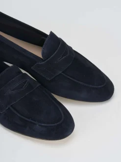 Discount Mocassini tacco 1cm camoscio Donna Mocassini