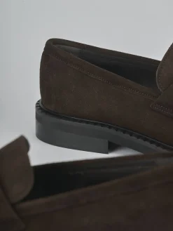 Sale Mocassini tacco 1cm camoscio testa Donna Mocassini