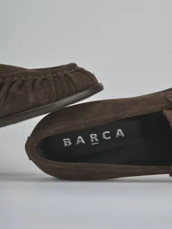 Online Mocassini tacco 1cm camoscio testa Donna Mocassini