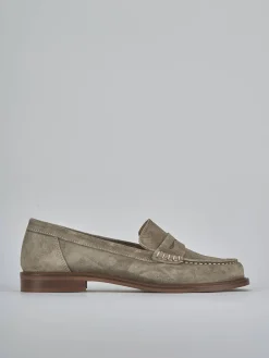 Mocassini tacco 1cm camoscio Donna Mocassini