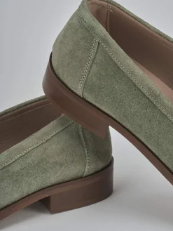 Mocassini tacco 1cm camoscio Donna Mocassini