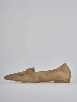 Clearance Mocassini tacco 1cm camoscio Donna Mocassini