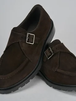 Online Mocassini tacco 2cm camoscio testa Donna Mocassini