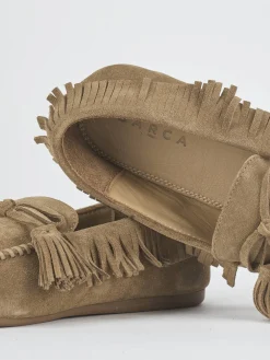 New Mocassini tacco 1cm camoscio Donna Mocassini