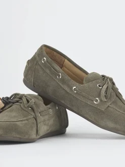 Mocassini tacco 1cm camoscio Donna Mocassini