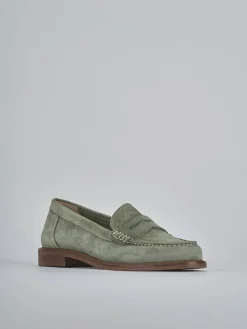 Clearance Mocassini tacco 1cm camoscio Donna Mocassini