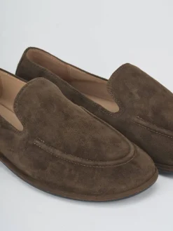 New Mocassini tacco 1cm camoscio testa Donna Mocassini