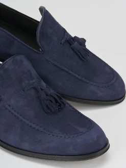 Clearance Mocassini tacco 2cm camoscio Uomo Mocassini