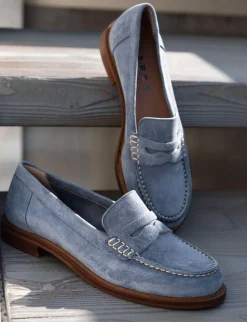 Sale Mocassini tacco 1cm camoscio Donna Mocassini