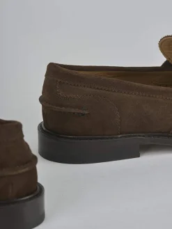 Outlet Mocassini tacco 1cm camoscio Uomo Mocassini